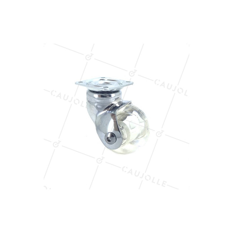 RUEDA DE DISEÑO TRANSPARENTE BOLA CON UN DIÁMETRO DE 50 MM CARGA 40 KG - CRYSTAL CHUNKY50P