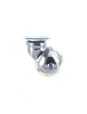 RUEDA DE DISEÑO TRANSPARENTE BOLA CON UN DIÁMETRO DE 50 MM CARGA 40 KG - CRYSTAL CHUNKY50P