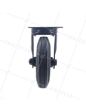 RUEDA DE DISEÑO INDUSTRIAL NEGRA DE CAUCHO CON UN DIÁMETRO DE 160 MM CARGA 150 KG - S72C 160NOIRE