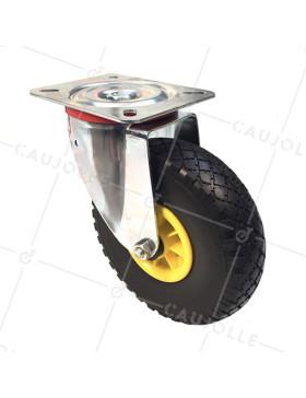 RUEDA IMPINCHABLE GIRATORIA DE 260 MM DE DIÁMETRO CARGA 100 KG - S20-1 260 INCR • Caujolle
