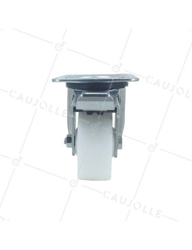 Roulette manutention à frein en polypropylène diamètre 80mm