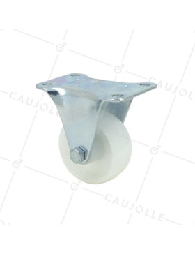 RUEDA DE MANUTENCIÓN FIJA DE NYLON CON UN DIÁMETRO DE 50 MM CARGA 35 KG - S7N50 • Caujolle