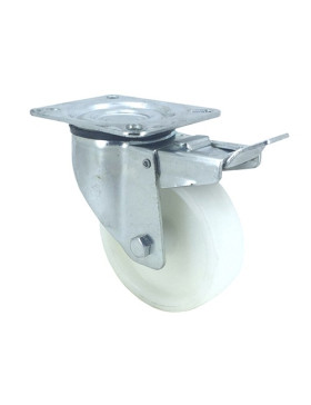 Roulette manutention à frein en polypropylène diamètre 100mm