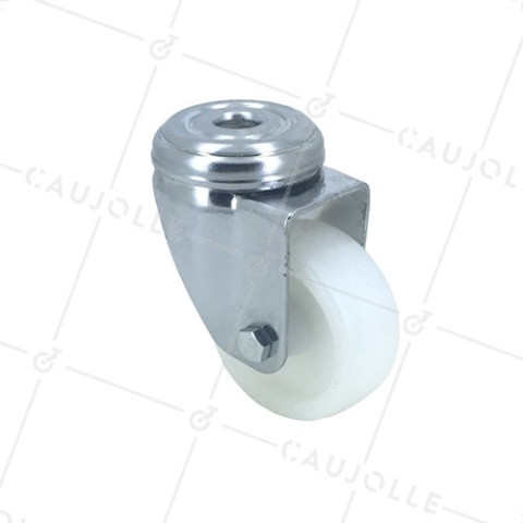 RUEDA DE MANUTENCIÓN DE NYLON CON AGUJERO PASANTE DIÁMETRO 50 MM CARGA 35 KG - S06N50 • Caujolle