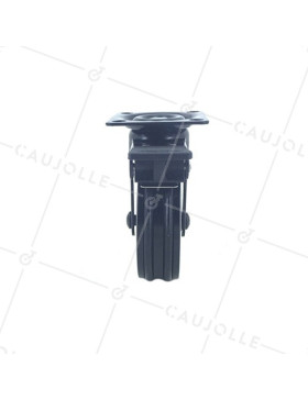 RUEDA DE DISEÑO DE ALUMINIO NEGRO PULIDO CON FRENO DIÁMETRO DE 75 MM CARGA 45 KG - BLACKSTYL75PAF
