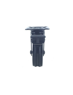 RUEDA DE DISEÑO DE ALUMINIO NEGRO PULIDO CON FRENO DIÁMETRO DE 75 MM CARGA 45 KG - BLACKSTYL75PAF
