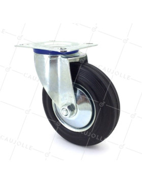 RUEDA GIRATORIA DE MANUTENCIÓN CLÁSICA CON UN DIÁMETRO DE 125 MM CARGA 100 KG - S72C 125 • Caujolle