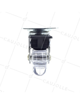 RUEDA GIRATORIA CON FRENO TRANSPARENTE DE DISEÑO CON UN DIÁMETRO DE 60 MM CARGA 50 KG - S140TR 60PAF