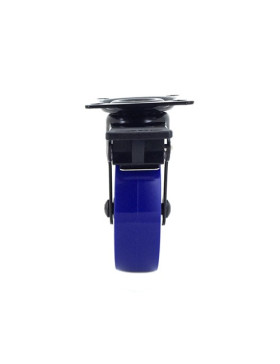 Rotante DISEÑO EN ALUMINIO CEPILLADO NEGRO Y AZUL CON FRENOS DIÁMETRO 75MM CARGA 45KG - BLACKBLUE75P