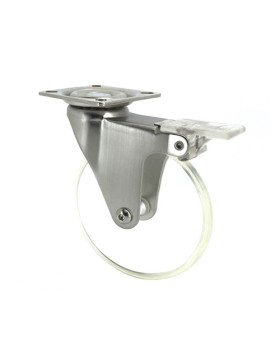 RUEDA DE DISEÑO TRANSPARENTE CON EFECTO LUPA 100 MM DE DIÁMETRO CARGA 50 KG - LOOP100PAF