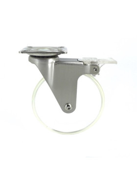 RUEDA DE DISEÑO TRANSPARENTE CON EFECTO LUPA 100 MM DE DIÁMETRO CARGA 50 KG - LOOP100PAF
