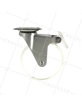 RUEDA DE DISEÑO TRANSPARENTE CON EFECTO LUPA 100 MM DE DIÁMETRO CARGA 50 KG - LOOP100PAF