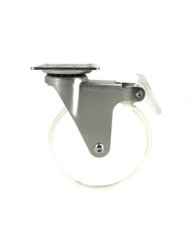 RUEDA DE DISEÑO TRANSPARENTE CON EFECTO LUPA 100 MM DE DIÁMETRO CARGA 50 KG - LOOP100PAF