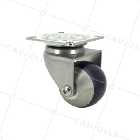 RUEDA DE DISEÑO ESFÉRICO DE ALUMINIO BRILLANTE CON UN DIÁMETRO DE 50 MM CARGA 70 KG - CHUNKY 50P • Caujolle