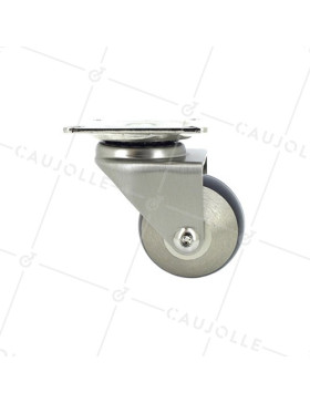 RUEDA DE DISEÑO ESFÉRICO DE ALUMINIO BRILLANTE CON UN DIÁMETRO DE 50 MM CARGA 70 KG - CHUNKY 50P