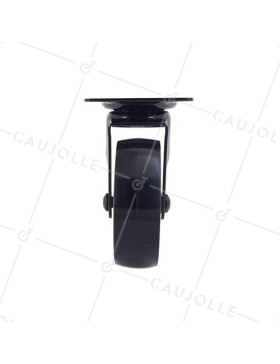 RUEDA DE DISEÑO LLANTA CROMADA CON UN DIÁMETRO DE 75 MM CARGA 45 KG BLACKCHROM75P
