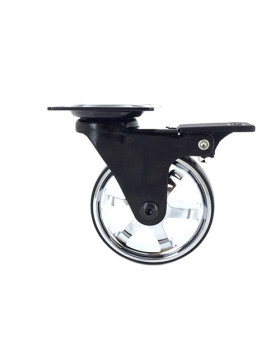 RUEDA DE DISEÑO LLANTA CROMADA CON UN DIÁMETRO DE 75 MM CARGA 45 KG BLACKCHROM75PAF