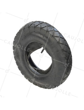 CONJUNTO DE NEUMÁTICO DE CARRETILLA CON CLAVOS + CÁMARA DE AIRE DIÁMETRO 400 MM (4.00-8)