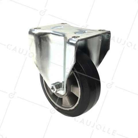 RUEDA FIJA DE CAUCHO FLEXIBLE CON UN DIÁMETRO DE 160 MM CARGA 300 KG - S77AS 160 • Caujolle