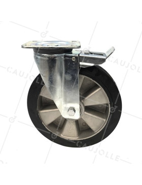 RUEDA GIRATORIA DE CAUCHO FLEXIBLE CON FRENO Y UN DIÁMETRO DE 250 MM CARGA 500 KG - S76AS 250AF