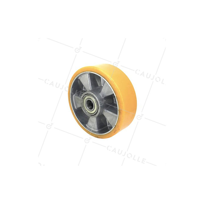 ROUE POLYURETHANE INDUSTRIELLE DIAMÈTRE 160 MM AXE 20 MM S2013