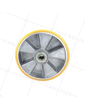 ROUE POLYURETHANE INDUSTRIELLE DIAMÈTRE 200 MM AXE 20 MM S2013