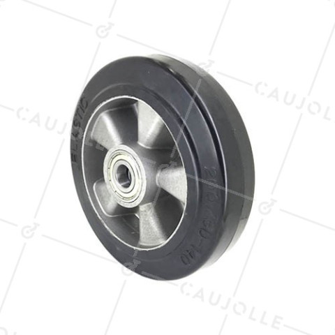 RUEDA INDUSTRIAL QUE ABSORBE LOS IMPACTOS, DIÁMETRO DE 200 MM, CARGA DE 450 KG, EJE DE 20 MM DE BOLAS - S2014200 • Caujolle