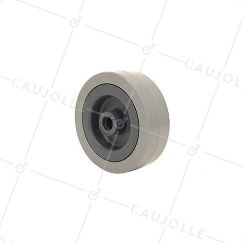 RUEDA DE MANUTENCIÓN DE PVC, DIÁMETRO DE 65 MM, CARGA DE 40 KG, EJE DE 8 MM - S2300E65 • Caujolle