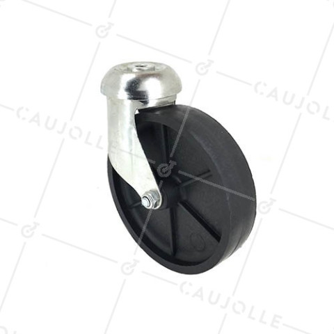 RUEDA DE POLIPROPILENO NEGRO CON UN DIÁMETRO DE 125 MM CARGA 180 KG - S94 • Caujolle
