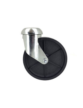 RUEDA DE POLIPROPILENO NEGRO CON UN DIÁMETRO DE 125 MM CARGA 180 KG - S94