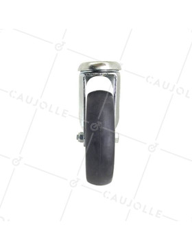RUEDA DE CARRO CON RODAMIENTO DE BOLAS 125 MM DE DIÁMETRO CARGA 80 KG CON FIJACIÓN DE 10 MM