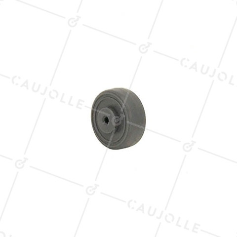 RODILLO DE CAUCHO DE 35 MM DE DIÁMETRO CARGA 15 KG EJE 4 MM - S2400C 35 • Caujolle