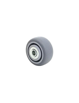 ROUE CAOUTCHOUC SOUPLE AVEC ROULEMENT À BILLES DIAMÈTRE 50 MM AXE 8 MM S15/50RB