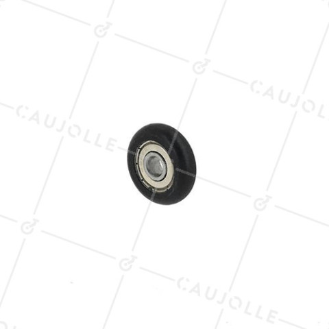 RUEDA A PERFIL CURVO PARA PUERTA DE ARMARIO DESLIZANTE DIÁMETRO 26 MM CARGA 35 KG EJE 6 MM • Caujolle