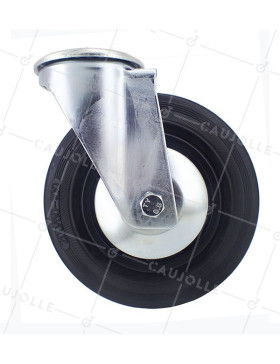 RUEDA CON AGUJERO PASANTE PARA MESA DE CRISTAL CON UN DIÁMETRO DE 200 MM CARGA 200 KG - S74OC 200