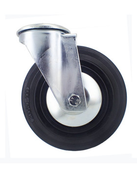 RUEDA CON AGUJERO PASANTE PARA MESA DE CRISTAL CON UN DIÁMETRO DE 200 MM CARGA 200 KG - S74OC 200