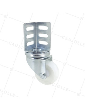 Rotante DE FIJACIÓN EN ÁNGULO DE NYLON DIÁMETRO 50 MM CARGA 30 KG - S88N • Caujolle