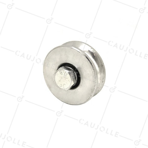 Rueda DE PORTAIL COULISSANT À Canal RONDE DIAMETRO 50 MM PARA RAIL REDONDO DE 10 MM CARGA 200 KG EJE 10 MM - GAGR50 • Caujolle
