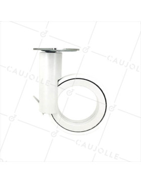 RUEDA FUTURISTA BLANCA CON PLATO CON UN DIÁMETRO DE 110 MM CARGA 80 KG - GRAVITY110PB
