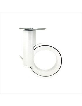 RUEDA FUTURISTA BLANCA CON PLATO CON UN DIÁMETRO DE 110 MM CARGA 80 KG - GRAVITY110PB