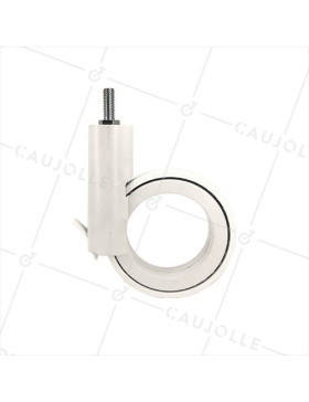 RUEDA FUTURISTA BLANCA CON VARILLA ROSCADA DE 10 MM CON UN DIÁMETRO DE 110 MM CARGA 80 KG - GRAVITY 110TFB