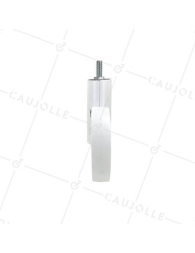 RUEDA FUTURISTA BLANCA CON VARILLA ROSCADA DE 10 MM CON UN DIÁMETRO DE 110 MM CARGA 80 KG - GRAVITY 110TFB
