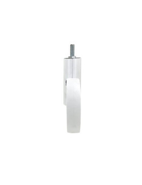 RUEDA FUTURISTA BLANCA CON VARILLA ROSCADA DE 10 MM CON UN DIÁMETRO DE 110 MM CARGA 80 KG - GRAVITY 110TFB