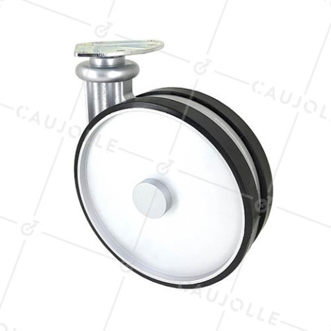RUEDA DE DISEÑO GRIS PARA SOFÁ DIÁMETRO 185 CARGA 80 KG - TWINNED180P • Caujolle