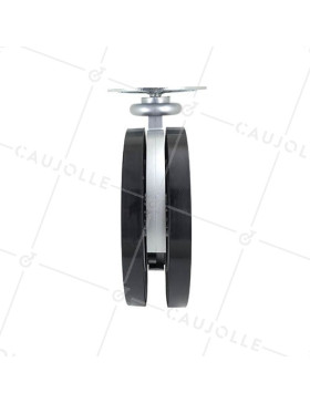 RUEDA DE DISEÑO GRIS PARA SOFÁ DIÁMETRO 185 CARGA 80 KG - TWINNED180P