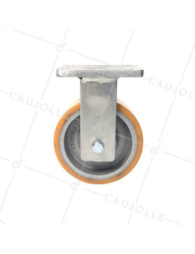 RUEDA FIJA DE HIERRO FUNDIDO Y POLIURETANO, DIÁMETRO DE 200 MM, CARGA DE 1400 KG - STEC 200F