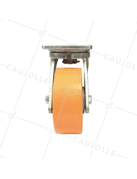 RUEDA GIRATORIA DE HIERRO FUNDIDO DE POLIURETANO CON UN DIÁMETRO DE 200 MM CARGA 1400 KG  - STEC 200PIV