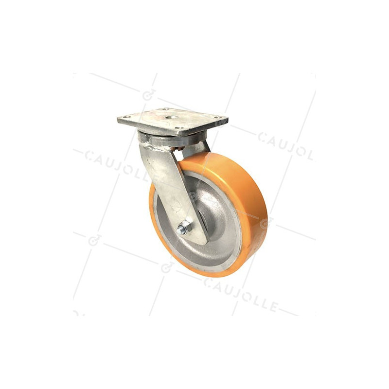 RUEDA GIRATORIA DE HIERRO FUNDIDO Y POLIURETANO DIÁMETRO 250 MM CARGA 1800 - STEC 250PIV