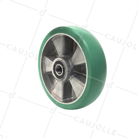 RUEDA INDUSTRIAL DE ELASTANO LIGERO, DIÁMETRO DE 200 MM, CARGA DE 700 KG Y EJE DE 20 MM - S2016 200 • Caujolle