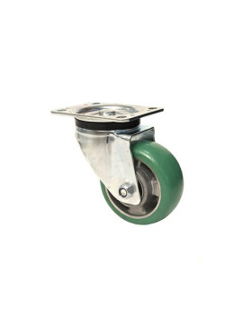 ROULETTE PIVOTANTE EN POLYURÉTHANE ÉLASTIQUE DIAMÈTRE 125 MM CHARGE 400KG - S76V125P